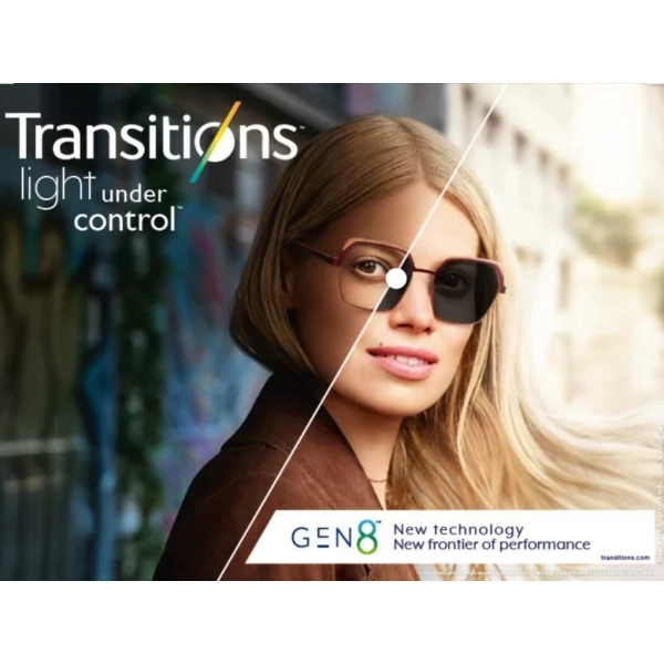 FRAME AND VARIFOCAL TRANSITION LENSES INCLUDING ANTIREFLECTION & ANTISCRATCH